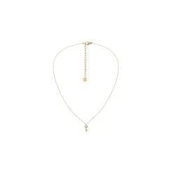 Collier Fin Clé (doré) -Jollia Soldes Magasin collier fin cle zircon