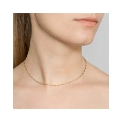 Collier Fin Mini Maillons (plaqué Or) -Jollia Soldes Magasin collier fin dore maillons