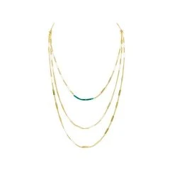Collier Fin Multichaine Et Turquoise De Louise Hendrick