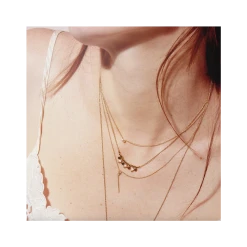 Collier Fin Et Strass (cristal/opal) -Jollia Soldes Magasin collier fin strass pierre dor e