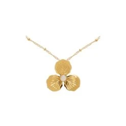 Collier Grande Fleur Pierre (nacre)