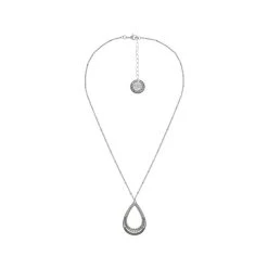 Collier Goutte Et Chaîne Billes (argenté) -Jollia Soldes Magasin collier goutte bille argente