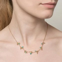 Collier Ras De Cou Grappes Perles (turquoise) -Jollia Soldes Magasin collier grappe de raisin