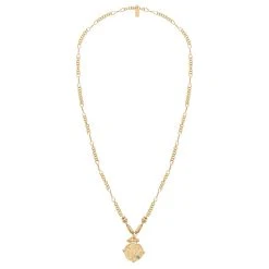 Sautoir Maillons Pièce Antique (turquoise) -Jollia Soldes Magasin collier long medaille perle turquoise