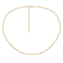 Collier Maillons Rectangles (charms à Composer) -Jollia Soldes Magasin collier maillon rectangle dore 1 1