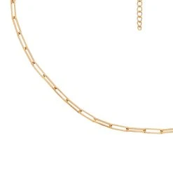 Collier Maillons Rectangles (charms à Composer) -Jollia Soldes Magasin collier maillon rectangle dore 2 1