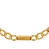 Collier Maillons Larges (doré) -Jollia Soldes Magasin collier maillon tube2