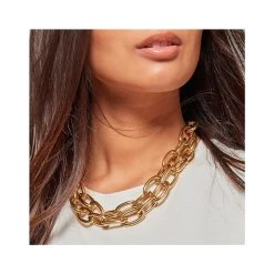 Collier Maillons XXL (doré) -Jollia Soldes Magasin collier maillon xxl 2