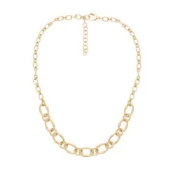 Collier Maillons Irreguliers (doré) -Jollia Soldes Magasin collier maillon xxl irregulier dore 3