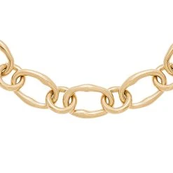 Collier Maillons Irreguliers (doré) -Jollia Soldes Magasin collier maillon xxl irregulier dore 1