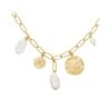 Collier Maillons Breloques Perles De Culture (doré) 1 Collier Maillons Breloques Perles De Culture (doré) -Jollia Soldes Magasin collier maillons breloques nacre