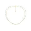 Collier Deux Rangs Maillons Et Pierres Fines (turquoise) -Jollia Soldes Magasin collier maillons pierres turq