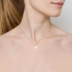 Collier Médaille Cœur Talisman (doré) -Jollia Soldes Magasin collier medaille coeur talisman dore