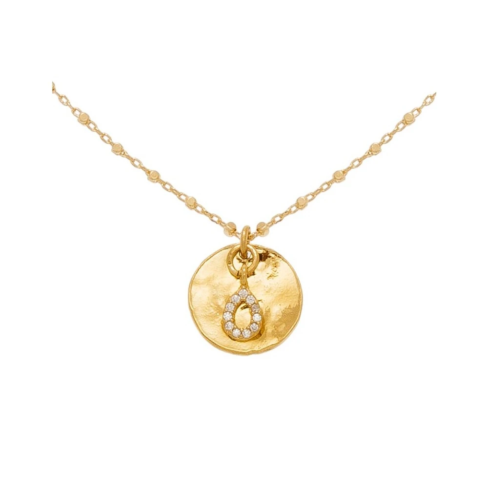 Collier Médaille Et Goutte Zircons (blanc) 3 Collier Médaille Et Goutte Zircons (blanc)