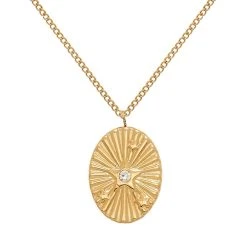 Coffret Colliers Superposés Pierre Et Médaille étoile (doré) -Jollia Soldes Magasin collier medaille etoile 19882 2 1