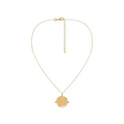 Collier Médaille Nacre Réversible (plaqué Or) 11 Collier Médaille Nacre Réversible (plaqué Or) -Jollia Soldes Magasin collier medaille nacre a graver
