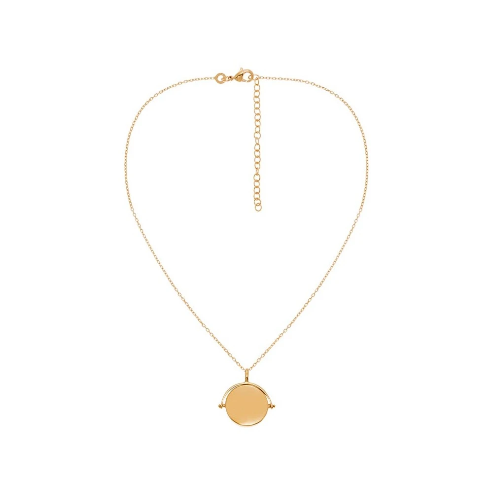 Collier Médaille Nacre Réversible (plaqué Or) 7 Collier Médaille Nacre Réversible (plaqué Or) – Image 5