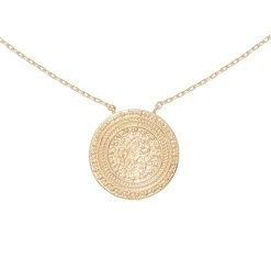 Collier Médaille Gravée (plaqué Or)