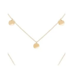 Collier 2 Rangs Médaille Zircon Et Pastilles (doré) -Jollia Soldes Magasin collier multi rangs medaille etoile zag 1