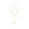 Collier Multirangs Pendentif (doré) -Jollia Soldes Magasin collier multirangs astres dore