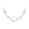 Collier 2 Rangs Anneau (argent) -Jollia Soldes Magasin collier multirangs cercle argent