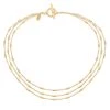 Collier Multirangs Chaînes (doré) -Jollia Soldes Magasin collier multirangs chaine dore