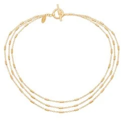 Collier Multirangs Chaînes (doré)