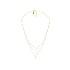 Collier Multirangs Cute (turquoise) -Jollia Soldes Magasin collier multirangs goutte bleu