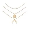 Collier Multirangs Corne (blanc) -Jollia Soldes Magasin collier multirangs lune medaille dore