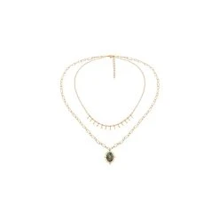 Collier Multirangs Pampille Et Pierre Facettée (turquoise Africaine) -Jollia Soldes Magasin collier multirangs pampille pierre facetee turq africaine