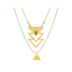 Collier Multirangs Et Triangles (doré)