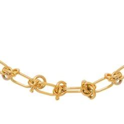 Collier Maillons Noués (doré) -Jollia Soldes Magasin collier noeud dore 1