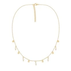 Collier Mini Pampilles Et Perles De Culture (doré)