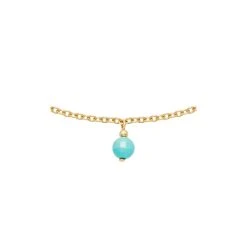 Collier Pierre Suspendues (turquoise) -Jollia Soldes Magasin collier pampilles perles fines turquoise 1
