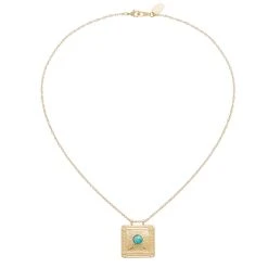 Collier Médaille Carrée Pierre (amazonite) 9 Collier Médaille Carrée Pierre (amazonite) -Jollia Soldes Magasin collier pendentif carre pierre amazonite