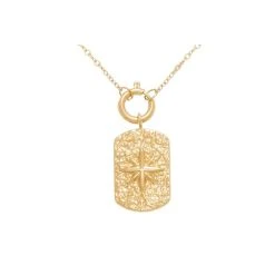 Collier Pendentif Rectangle étoile (doré) -Jollia Soldes Magasin collier pendentif etoile dore 1