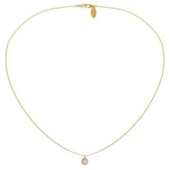 Collier Pendentif Rond Pierre (nacre) -Jollia Soldes Magasin collier pendentif nacre2