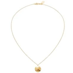 Collier Petite Médaille Martelée (doré) -Jollia Soldes Magasin collier pendentif rond martele 1