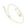 Bracelet Perles Fines Et Charms (labradorite) -Jollia Soldes Magasin collier perle blanc breloque croix 1