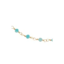 Collier Perles Fines Bleues (doré) -Jollia Soldes Magasin collier perle fine bleu dore 4 1