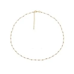 Collier Perles Fines Marrons (plaqué Or)