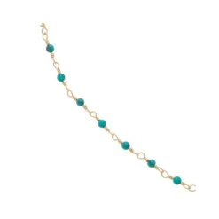 Collier Perles Fines Turquoise (doré) -Jollia Soldes Magasin collier perle fine turquoise