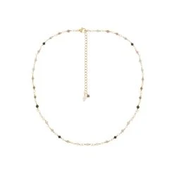 Collier Perles Fines Tourmaline (doré)