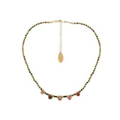 Collier Pierres Et Gouttes (plaqué Or)