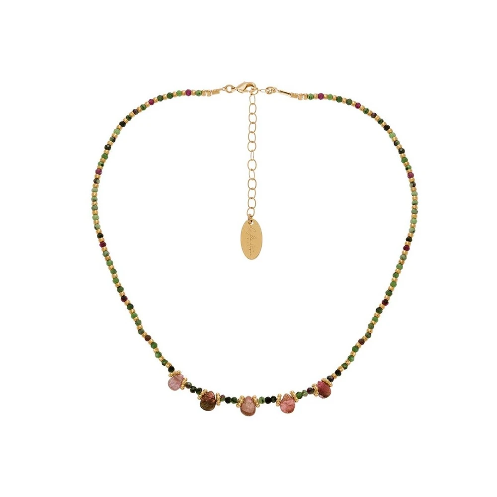 Collier Pierres Et Gouttes (plaqué Or) 3 Collier Pierres Et Gouttes (plaqué Or)