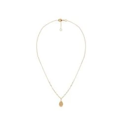 Collier Perles Grises Pendentif Et Croix (plaqué Or) -Jollia Soldes Magasin collier perle medaille croix dore blanc1