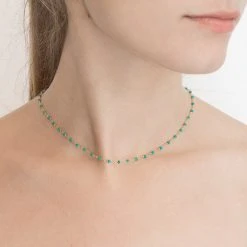 Collier Perles Fines Turquoise (doré) -Jollia Soldes Magasin collier perle turquoise 1