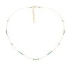 Collier Mini Maillon émeraude (doré) -Jollia Soldes Magasin collier perle vert espace dore 1