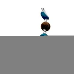 Collier Epi (argenté) -Jollia Soldes Magasin collier perles bleu bois argent 1