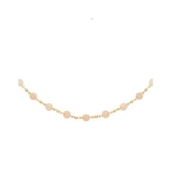 Collier Pierres Fines (pierre Du Soleil) -Jollia Soldes Magasin collier perles fines rose pale